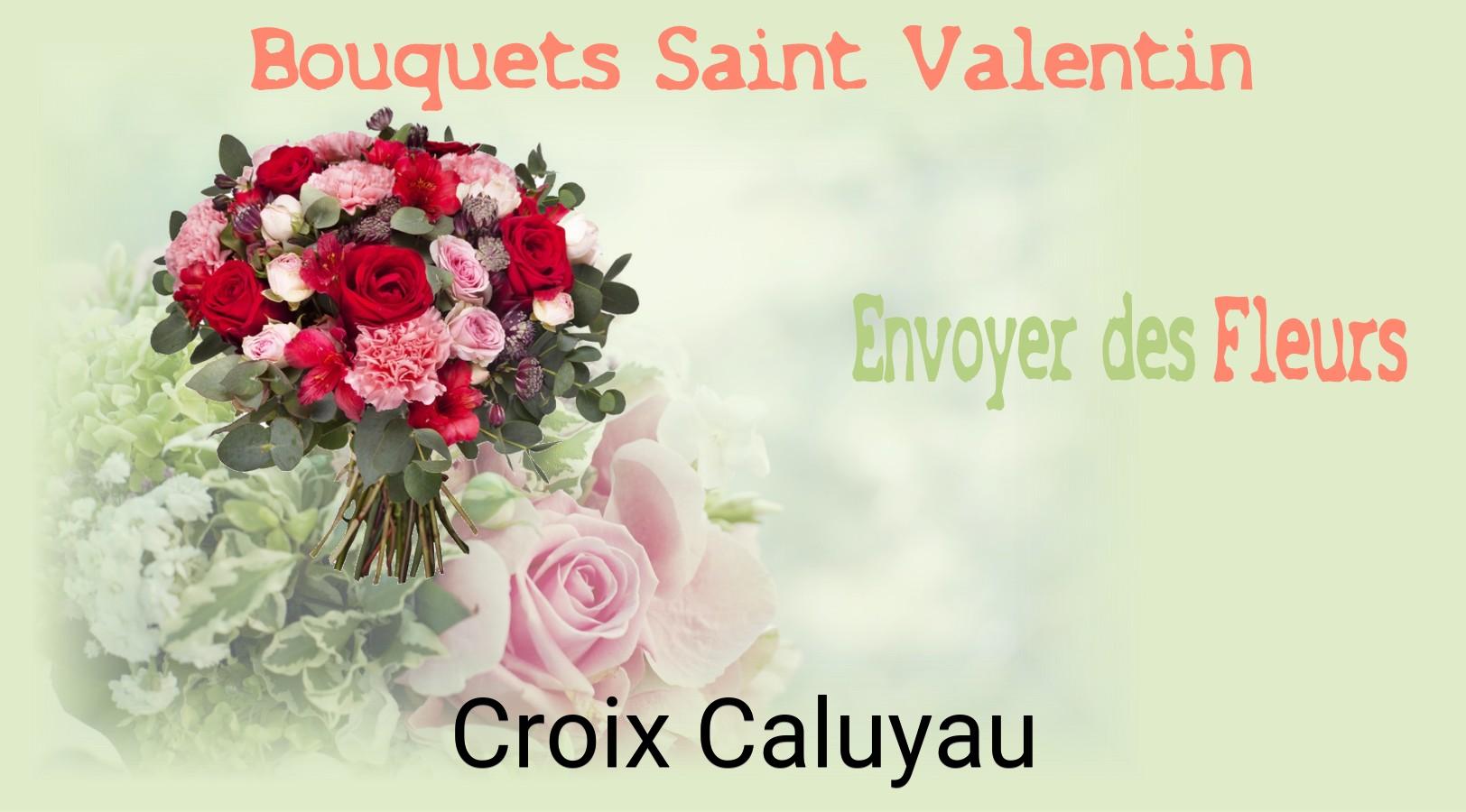 Roses de Saint-Valentin livrées à Croix-Caluyau